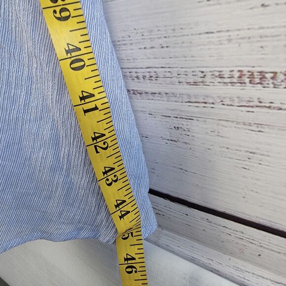 NWT LULUS YACHT ROCK BLUE AND WHITE STRIPED SIZE XL OFF THE SHOULDER DRESS - Picture 2 of 12